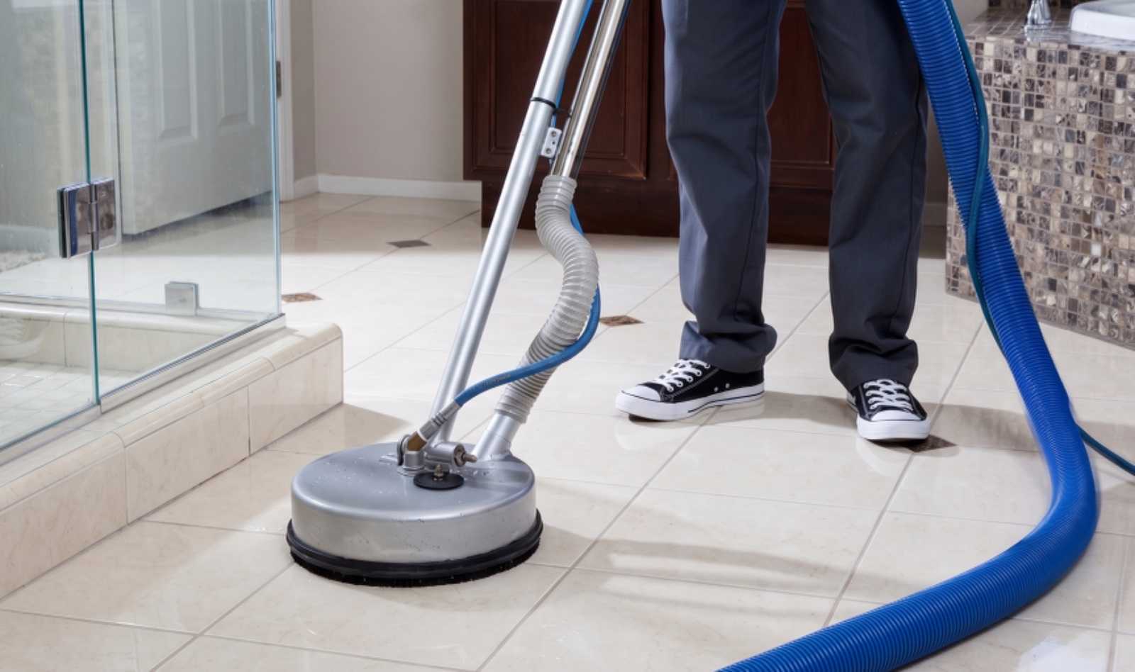 Bathroom tile cleaning